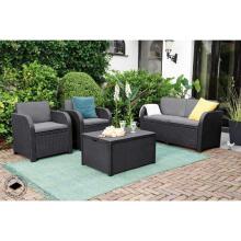 Garden furniture set Modena Set with table/storage box brown