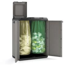 Atkritumu šķirošanas sistēma Split Basic 110L Recycling system 68x39x85cm tumši pelēka/melna