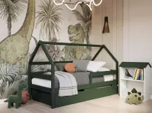 YappyKids YappySole Art.388943 Green house bed 200x90cm