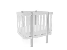 YappyKids YappyÉtude Art.388882 WHITE/SKYGREY additional set for the baby cot (short sides and base)