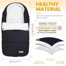 Bebe Basic Footmuff Universal Art.209463 Black Детский зимний конверт в коляску/автокресло