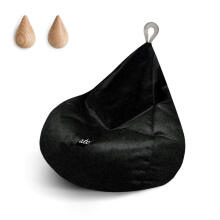 Qubo™ Tiny Drop Wood Feel Fit Art.3764 Sēžammaiss, mīkstais, ergonomisks pufs bērniem (beanbag)