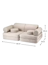 Wigiwama Teddy Art.HS 94018000 Cream White Settee