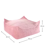 WigiWama Art.W596631 Pink Mousse Квадратный пуфик