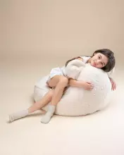 WigiWama Teddy Bear Art.W597904 Cream White Bear Beanbag