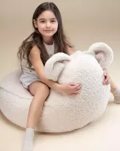 WigiWama Teddy Bear Art.W597904 Cream White Bear Beanbag