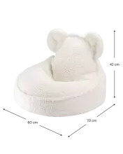 WigiWama Teddy Bear Art.W597904 Cream White Bear Beanbag