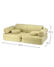 Wigiwama Teddy Art.W598390 Matcha Settee