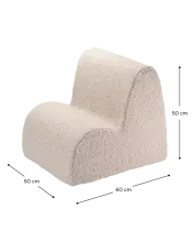 WigiWama Teddy Cloud Art.W597621 Biscuit Chair