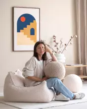 WigiWama Ball Art.W597782 Cream White Cushion