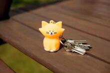 1903 SILICONE KEYRING GLITTERING CAT GIO-151