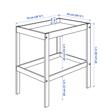 La Bebe™ Changing table Art.12665 Transparent white Pārtinamais koka galds balts