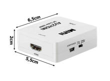 Fusion video signāla pārveidotājs no RCA uz HDMI (+Audio)balts