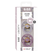 Bibs Liberty Colour Round Art.211658 Capel/Fosil Grey Пустышка (соска) из 100% натурального каучука 0-6  мес.(2 шт.)