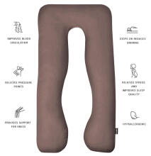 La Bebe™ Cushy Maternity Pillow Art.91913 Beige 155x80cm