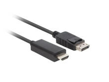 Lanberg CA-DPHD-11CC-0018-BK DisplayPort HDMI kabeļa adapteris, melns