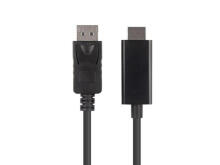 Lanberg CA-DPHD-11CC-0018-BK DisplayPort HDMI kabeļa adapteris, melns