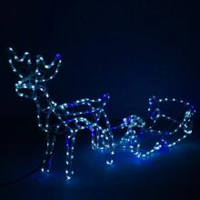 Ziemeļbriežu dekorācija ar kamanām  Springos CL1225 288 Led