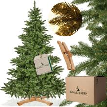 CT0194 Mākslīgā egle 180 cm Premium Royal Trees, dabīgā egle ar koka statīvu