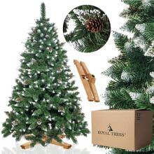 CT0191 Искусственная елка 220 см Premium Royal Trees, снежная алмазная сосна с шишками