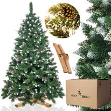 CT0191 Искусственная елка 220 см Premium Royal Trees, снежная алмазная сосна с шишками
