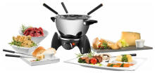 Unold elektriskā fondue 0,8l 6 personām nerūsējošā tērauda melna Schwarz (48615)