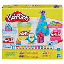 PLAY-DOH Celebration compound pack, 12 шт