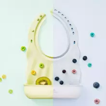 Lollipop Silicone Bib Art.CABU-BIB01ZZCG01 Blueberry/Apple Green Детский силиконовый слюнявчик,2 шт