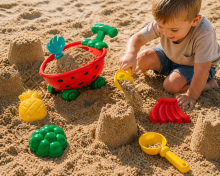 Bebe Basic Sand Toys Art.214967 smilšu rotaļlietas komplekts- 6 gab.