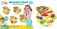 Gerardo's Toys Köögiviljade komplekt korvis