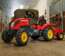Falk traktor Farmer järelkäruga, punane