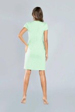 Italian Fashion Felicita  Art.21711 Green  Хлопковая ночная рубашка для беременных/кормления с коротким рукавом