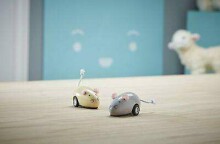 Kids Krafts Majigg Pull Back Mouse Art.WD231 Развивающая деревянная игрушка Мышка на колёсиках