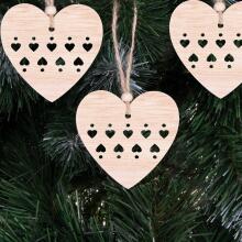 CA0661 WOODEN DECORATION 6 PCS (HEART)