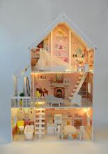 Gerardo's Toys puidust nukumaja Liselle LED tuledega