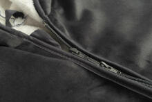 CAR SEAT PONCHO GRAPHITE PLUSH