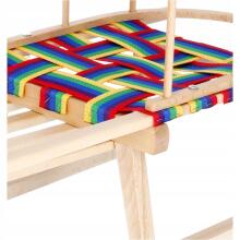 Bebe Basic Wood Sledge Art.SAN004  Деревянные санки с поддержкой спины и удобным сиденьем  90х32см.