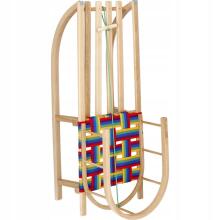 Bebe Basic Wood Sledge Art.SAN004  Деревянные санки с поддержкой спины и удобным сиденьем  90х32см.