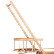 Bebe Basic Wood Sledge Art.SAN006 Деревянные санки со спинкой, сиденьем и ручкой 90 x 32 см