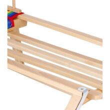 Bebe Basic Wood Sledge Art.SAN006 Деревянные санки со спинкой, сиденьем и ручкой 90 x 32 см