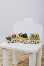 Baby Only Wood Train Art.BO-860.852.810.50 Swirl koka rotaļu vilciens, 10+,