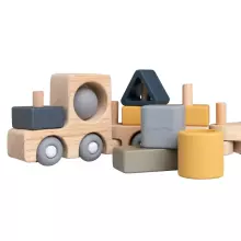 Baby Only Wood Train Art.BO-860.852.810.50 Swirl koka rotaļu vilciens, 10+,