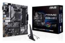 Asus PRIME B550M-A WIFI II Processor family AMD, Processor socket AM4, DDR4 DIMM, Memory slots 4, Supported hard disk drive interfaces 	SATA, M.2, Number of SATA connectors 4, Chipset AMD B55