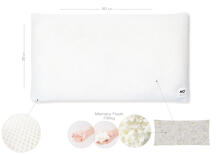 La Bebe™ NO Memory Foam Pillow Art.222637 Детская подушка для сна с наполнителем из Memory Foam (особенно мягкий и тихий наполнитель) 20 x 40 cm