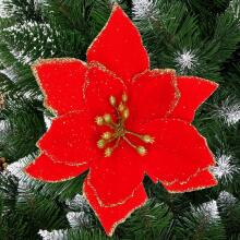 Ziemassvētku rotājums "Poinsettia" Springos CA0732 13x13 cm