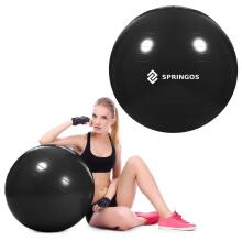 Fitness bumba Springos FB0015 85 cm ar pumpi melna