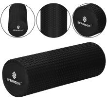 Massage and Muscle Recovery Foam Roller Springos FR0024 45x15 cm, Black