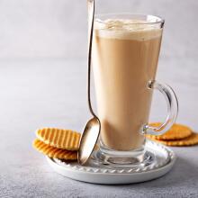 Glasses for latte coffee, desserts with handle Springos HA7496 280 ml set of 6 pcs.