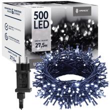 Christmas tree lights Springos CL0543, 500 LED, cold white + cold white flash, 27.5 m