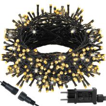 Ziemassvētku lampiņas Springos CL0544 500 LED silti balta + auksti balta zibspuldze 27,5m apgaismojums IP44
